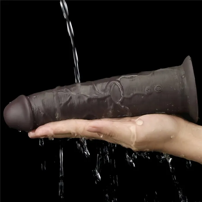 Female Sex Toys | Lovetoy Fallo Ultra Realistico con 10 modalità di vibrazione e rotazione - Realizzato in Silicone Medicale, Nero
