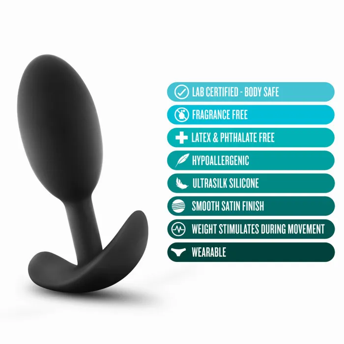 Anal Adventures - Platinum - Silicone Vibra Slim Plug -Medium - Black | Blush Novelties Male Sex Toys Anal Adventures - Platinum - Silicone Vibra Slim Plug -Medium - Black | Blush Novelties Male Sex Toys