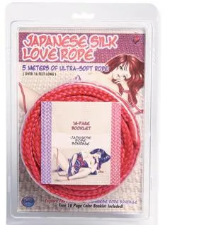 Vibrators Japanese Silk Love Rope 5m Red Topco