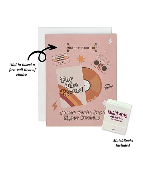 Kush Kards Anal For The Record Greeting Card wMatchbook