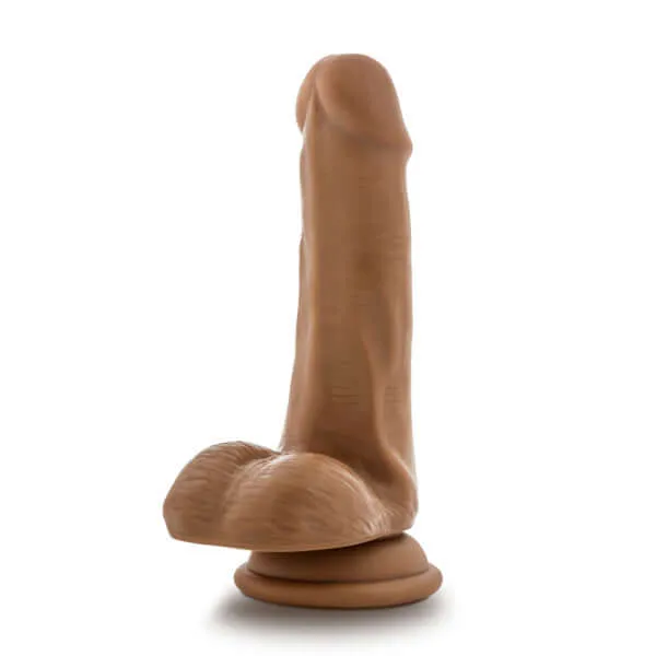 Blush Novelties Female Sex Toys Dr Skin Dr Jeffrey 65inch Dildo with Balls Realistic Pleasure in Medium Tan