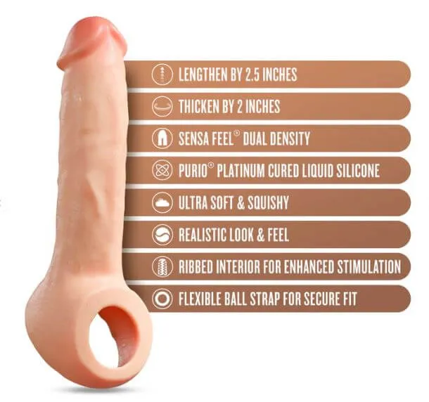 Blush Novelties Male Sex Toys Performance Plus Thrive Silicone Penis Extender 25Inch Extension