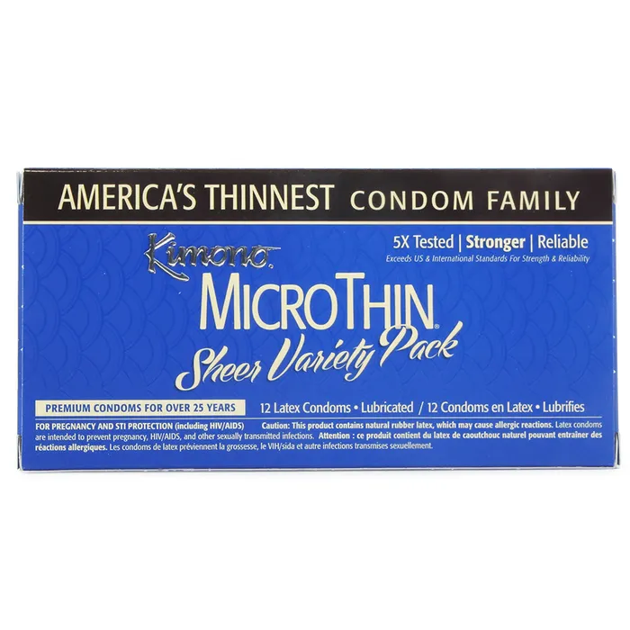 Kimono MircoThin Sheer Variety Pack Condoms in 12 Pack Kimono Female Sex Toys