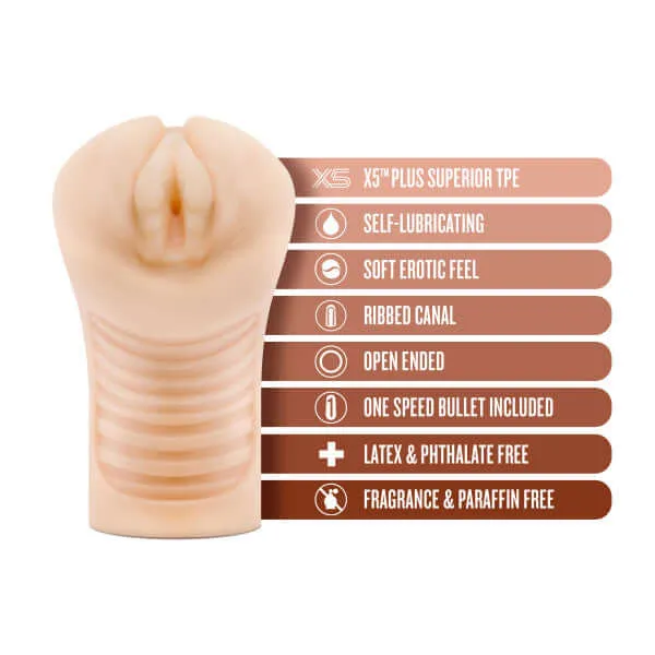 M Elite Soft and Wet Annabella Beige Male Masturbator Blush Novelties Male Sex Toys