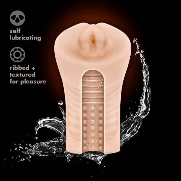 M Elite Soft and Wet Annabella Beige Male Masturbator Blush Novelties Male Sex Toys