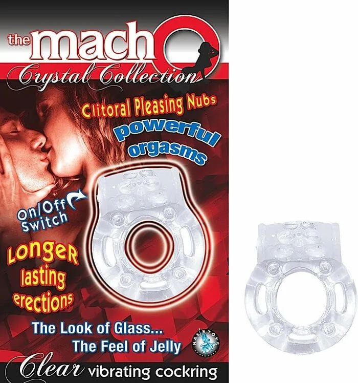 MACHO CRYSTAL COCKRING CLEAR VIBRATING Nasstoys Anal