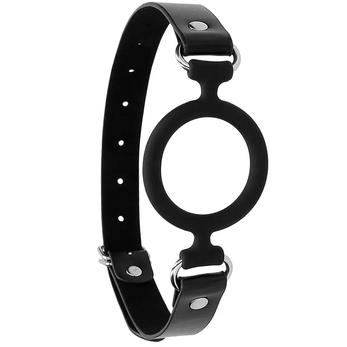Shots Toys Anal Black White Strapped Silicone Ring Gag Shots Toys Anal Black White Strapped Silicone Ring Gag