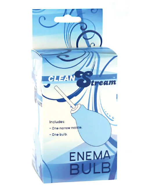 XR Brands Clean Stream Enema Bulb Blue Quick and Easy Hygiene Solution Anal