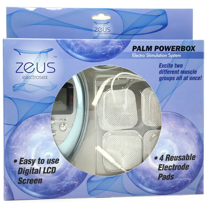 XR Brands Male Sex Toys Zeus Palm Power Box with Pads