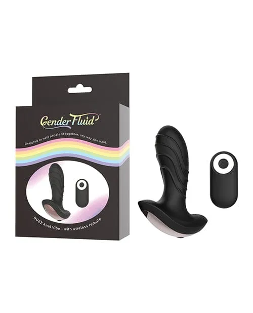 Gender Fluid Gender Fluid Buzz Anal Vibe with remote Black Anal
