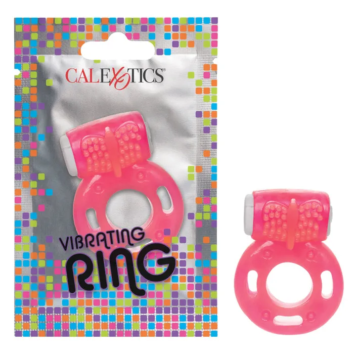 Male Sex Toys Foil Pack Vibrating Ring Pink Calexotics Male Sex Toys Foil Pack Vibrating Ring Pink Calexotics