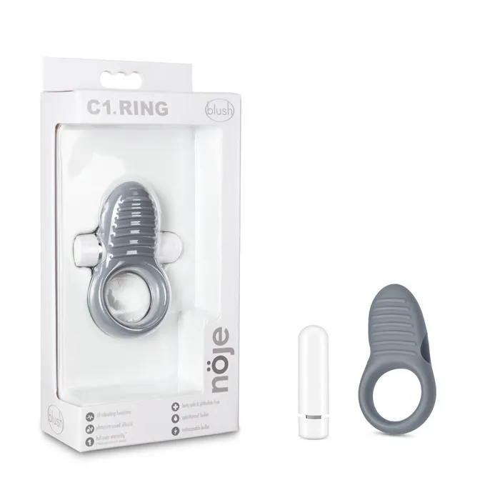 The Pleasure Parlor Male Sex Toys Blush Noje C1 Rechargeable Vibrating Cock Ring
