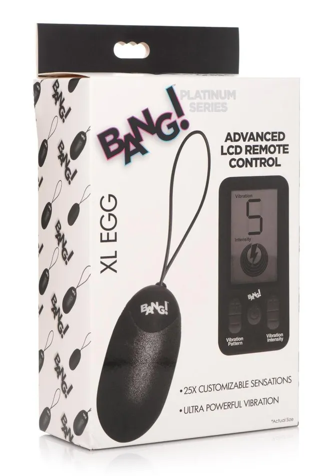 BANG Female Sex Toys Bang 25x Rechargeable Silicone XL Egg with Remote Control