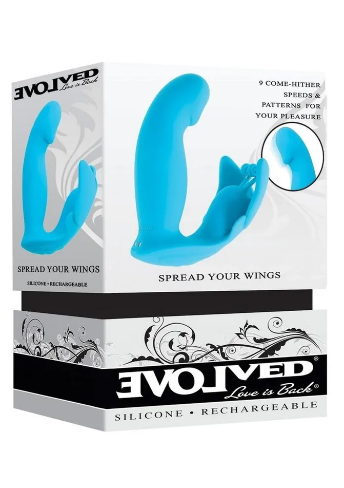 Evolved Spread Your Wings Rechargeable Silicone Multi Vibrator Female Sex Toys