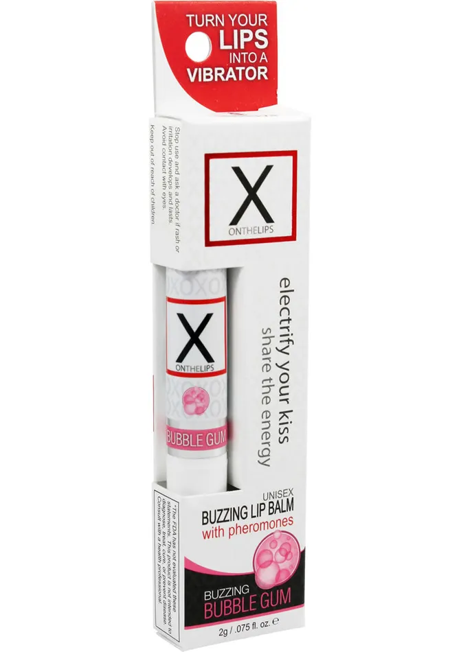 Female Sex Toys X on the Lips X On The Lips Buzzing Lip Balm with Pheromones Bubble Gum Flavor Female Sex Toys X on the Lips X On The Lips Buzzing Lip Balm with Pheromones Bubble Gum Flavor