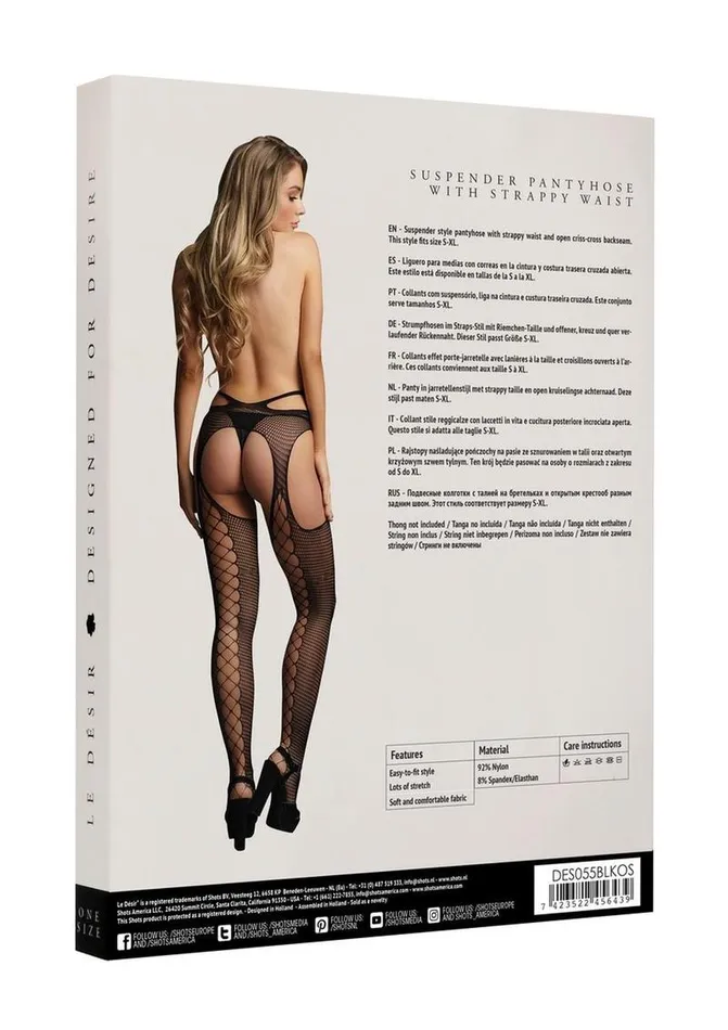 Le Desir Le Desir Suspender Pantyhose with Strappy Waist Male Sex Toys
