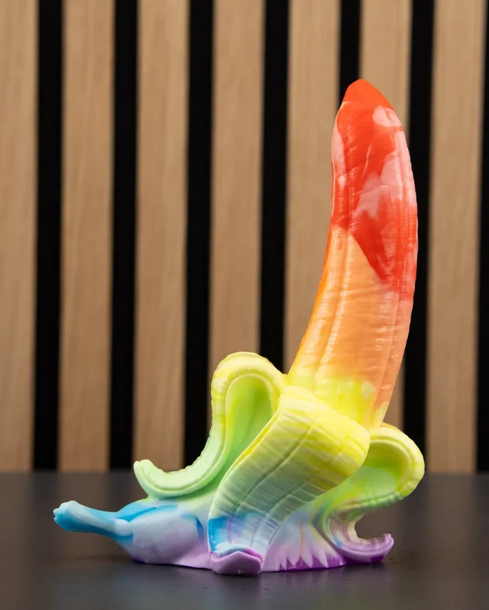 PhreakClub Female Sex Toys Banana Medium Soft Rainbow Pride