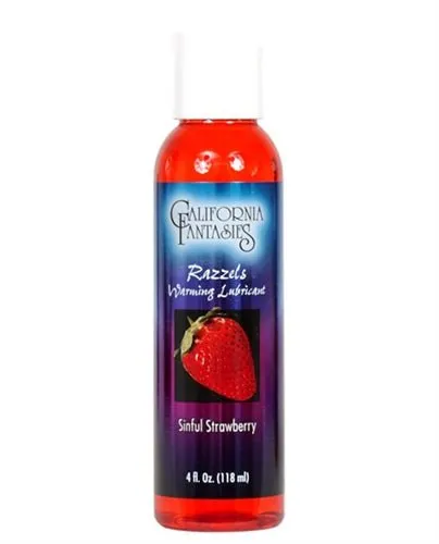 Lubricants California Fantasies Razzels Warming Lubricant Sinful Strawberry 4 Oz Bottle Lubricants California Fantasies Razzels Warming Lubricant Sinful Strawberry 4 Oz Bottle