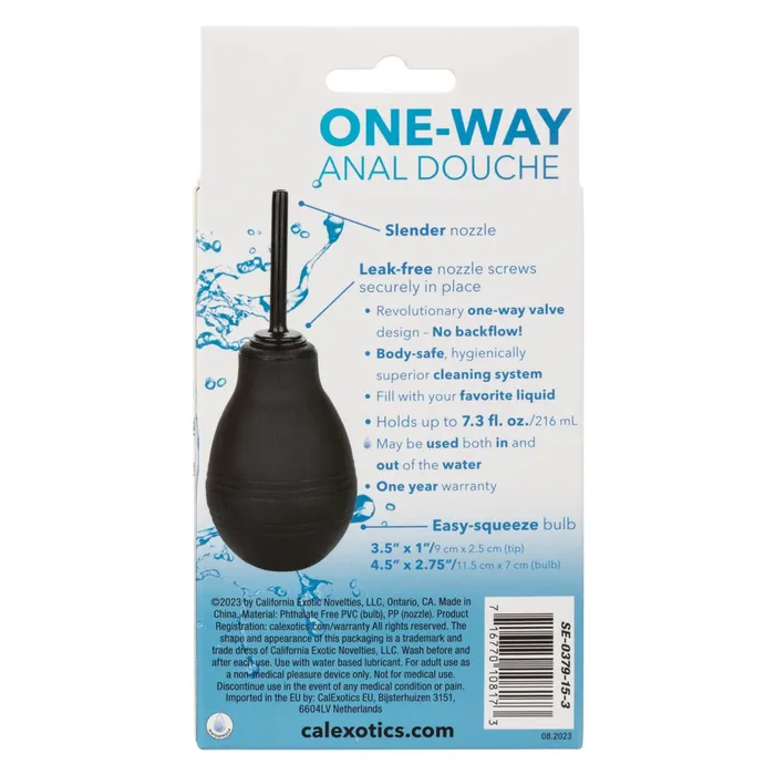 One Way Anal Douche Black CalExotics Anal One Way Anal Douche Black CalExotics Anal