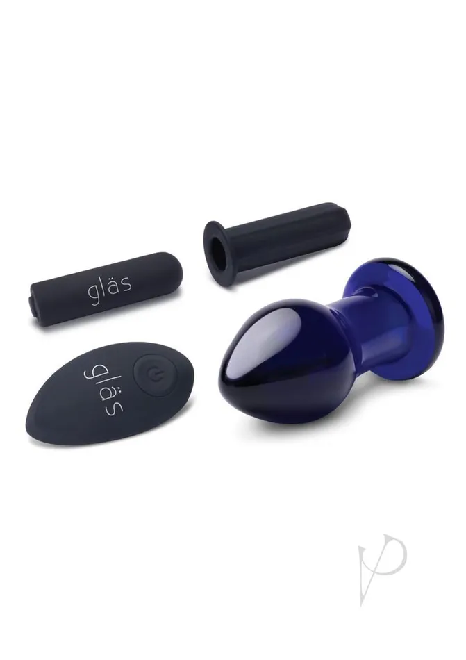 Anal Glas Recharge Remote Vibe Butt Plug 35 Blue Anal Glas Recharge Remote Vibe Butt Plug 35 Blue