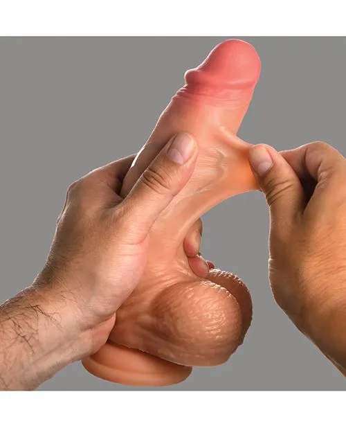 Curve Novelties Dildos Jock Real Skin 8 Sliding Skin Dual Density Balls