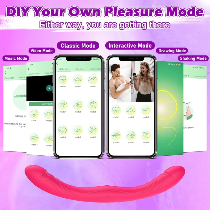 Double O Heaven 10 Function Vibrating Silicone Double Penetration Dildo 135in Adorime Female Sex Toys