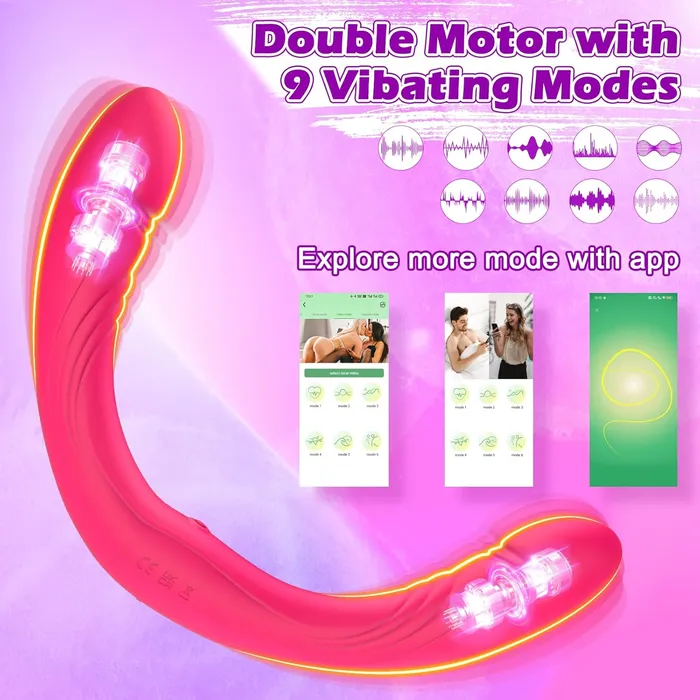 Double O Heaven 10 Function Vibrating Silicone Double Penetration Dildo 135in Adorime Female Sex Toys