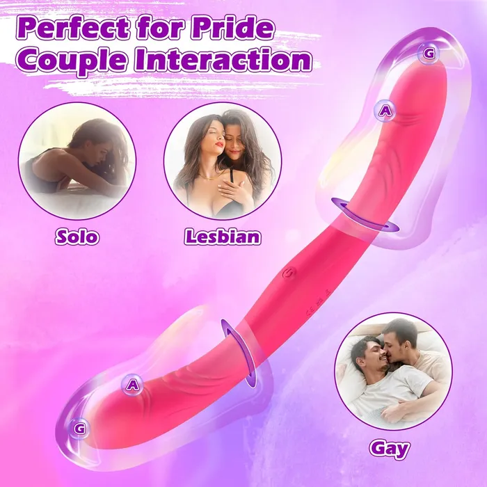 Double O Heaven 10 Function Vibrating Silicone Double Penetration Dildo 135in Adorime Female Sex Toys