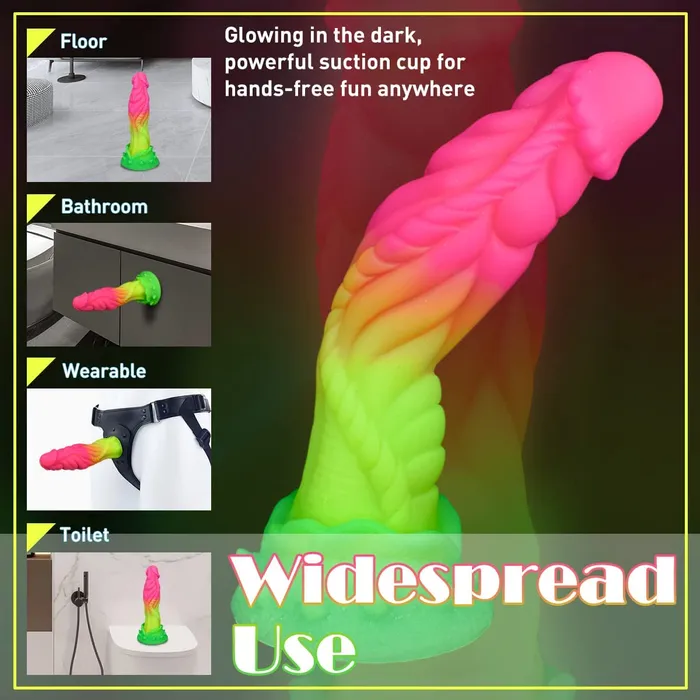 Laphwing Female Sex Toys Nightdemon 91 Huge Luminous Dildo With Realistic Glans Laphwing