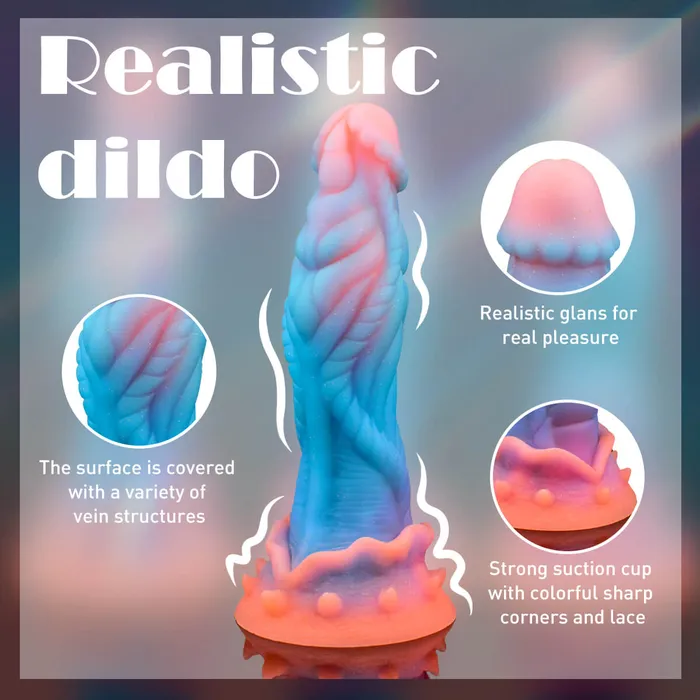 Laphwing Female Sex Toys Nightdemon 91 Huge Luminous Dildo With Realistic Glans Laphwing