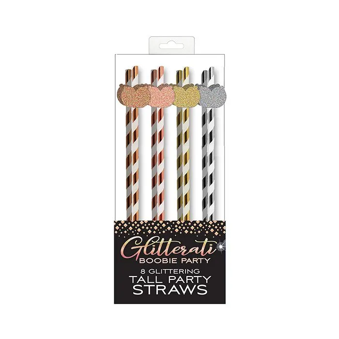 Anal Copy of Glitterati Tall Boobie Party Straws Pack of 8 Little Genie