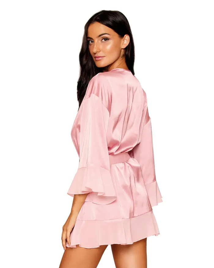 Matte Satin Robe and Teddy Set Dreamgirl Anal