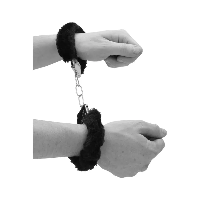 Shots Male Sex Toys Beginners Furry Hand Cuffs With QuickRelease Button