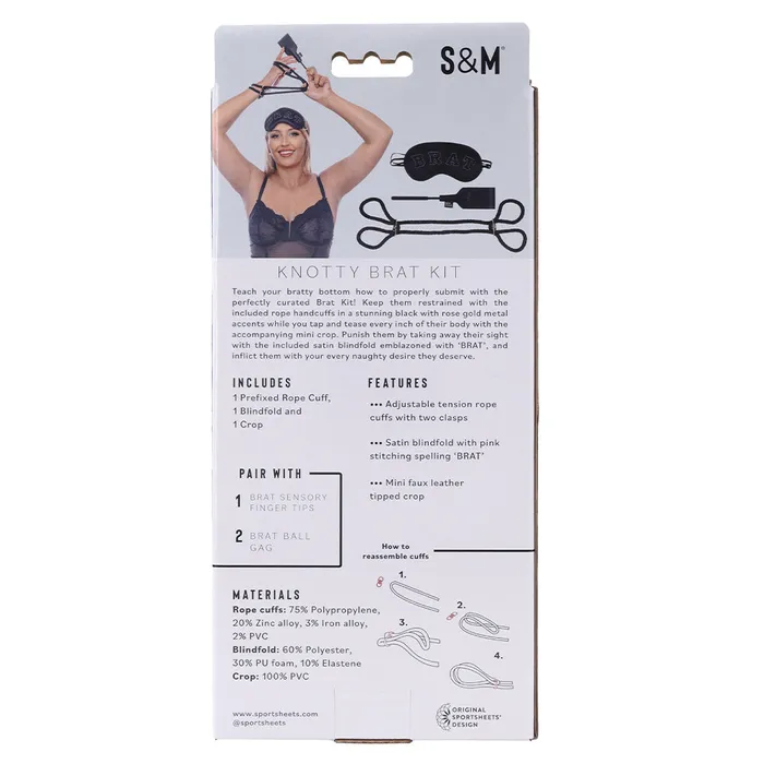 Couples Sportsheets Sex Mischief Knotty Brat BDSM Kit