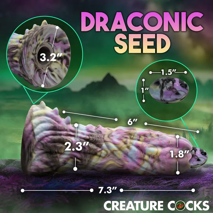 Creature Cocks Female Sex Toys Dragon Spawn Ovipositor Silicone Dildo with Eggs