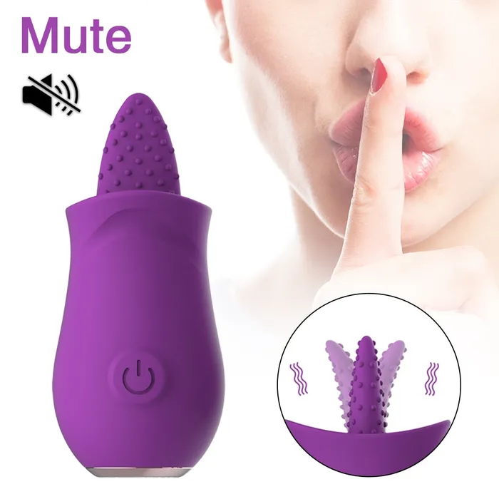 Female Sex Toys Lusty Age Clitoral Tongue Vibrator with 10 Strong Vibration Modes