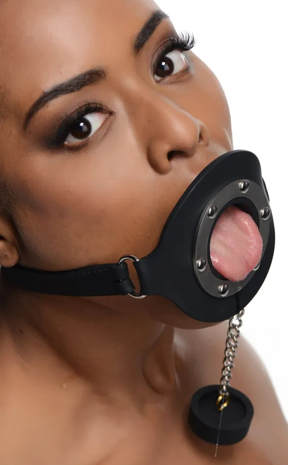 Female Sex Toys Master Series Pie Hole Silicone Feeding Gag