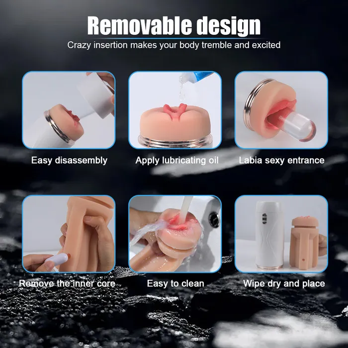 Male Sex Toys Senzhen Xise Riley Cup Suction Vibration Realistic Vaginal Masturbator