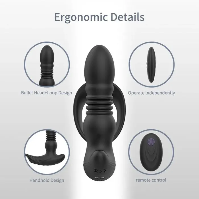 Male Sex Toys Xinghaoya Wireless Thrusting Prostate Massager with Cock Ring