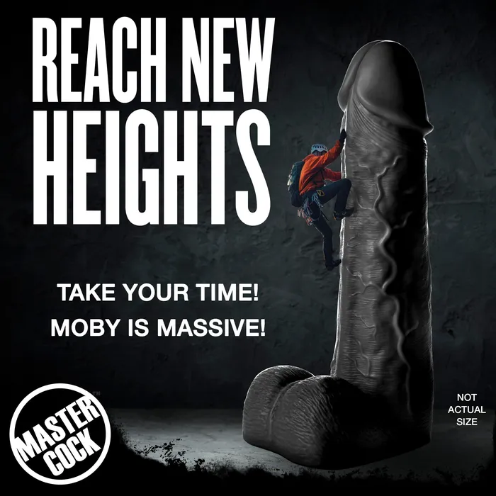 Master Cock Dildos Black Moby 2 Foot Tall Super Dildo