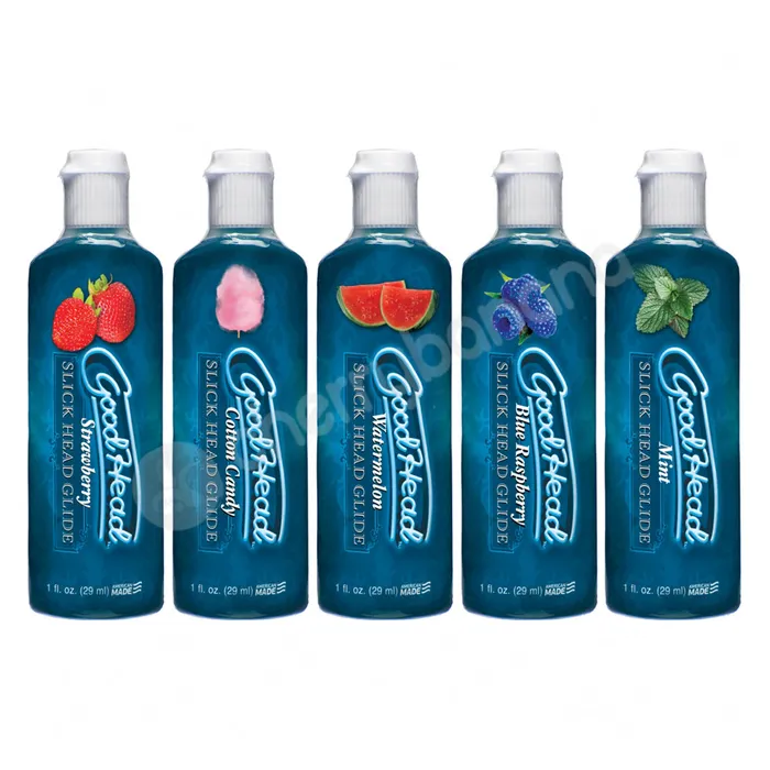 Sexual Health Wellbeing Doc Johnson GoodHead Slick Head Glide Flavoured Lubricant 5Pack