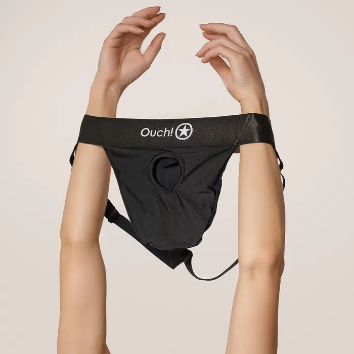 Shots Media Female Sex Toys Ouch Vibrating StrapOn Thong With Removeable Rear Straps