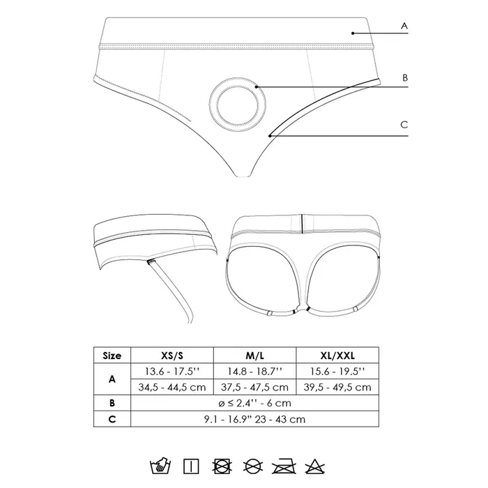 Shots Media Female Sex Toys Ouch Vibrating StrapOn Thong With Removeable Rear Straps