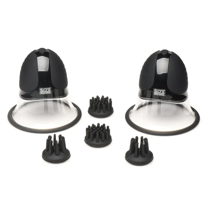 Size Matters 10X Rotating Nipple Suckers with 4 Attachments Female Sex Toys Size Matters 10X Rotating Nipple Suckers with 4 Attachments Female Sex Toys