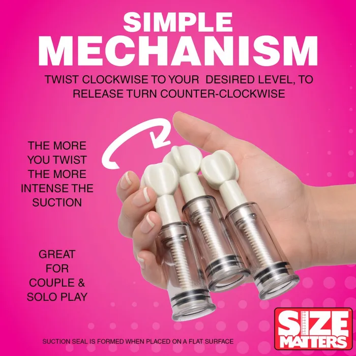 Size Matters Vibrators Twisted Triplets Nipple and Clit Suckers