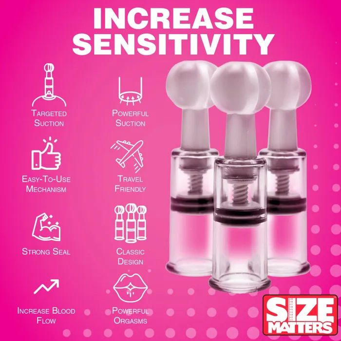 Size Matters Vibrators Twisted Triplets Nipple and Clit Suckers