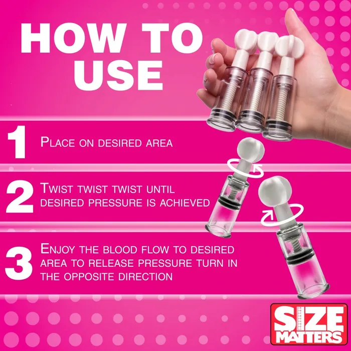 Size Matters Vibrators Twisted Triplets Nipple and Clit Suckers