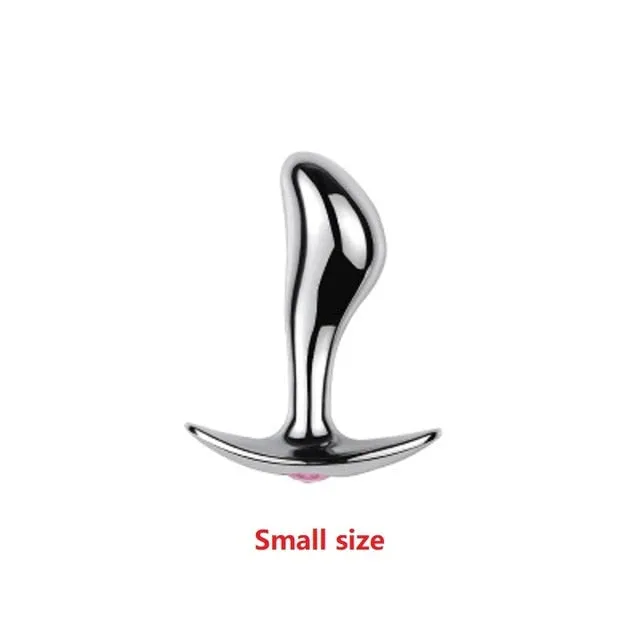 Unisex metal anal beads butt plug Lusty Age Anal